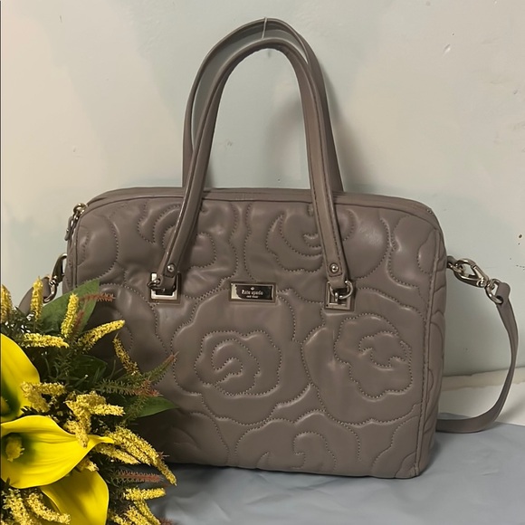 Kate‎ Spade Sedgwick Lane Rose Kensey Beige Quilted Bag - Picture 1 of 15